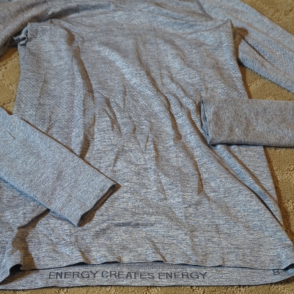 Gray Long Sleeve Top